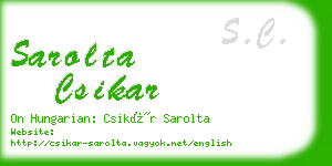 sarolta csikar business card